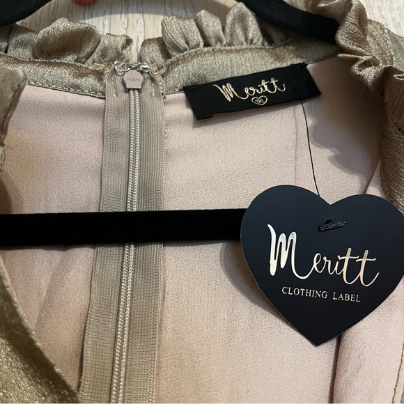 Gold Fall Ruffle Dress - Picture 4 of 5